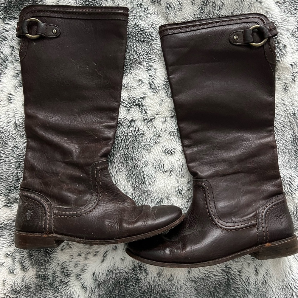 Frye Dark Brown Leather Boots